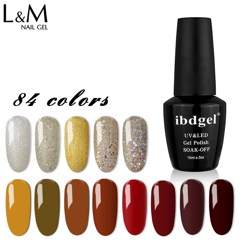 Ibdgel набор гель лаков 84 цвета Зимний Классический лак для ногтей глазурованный