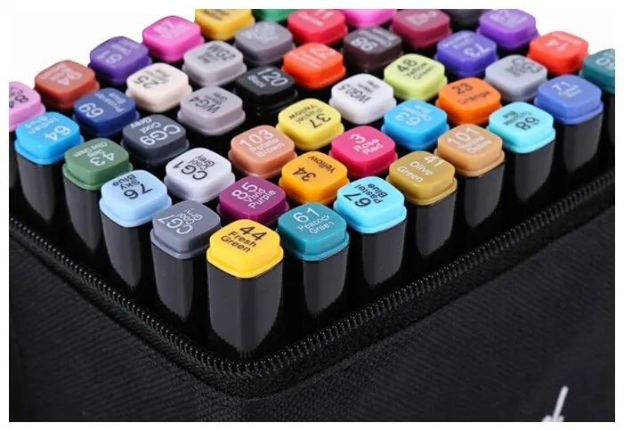 Маркеры для скетчинга .Набор двусторонних фломастеров 48 штук|Фломастеры| |