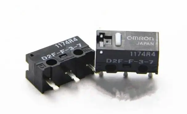 D2F F 3 7 микропереключатель (белый) для мышки оригинал OMRON JAPAN 2524|Аксессуары мышей и