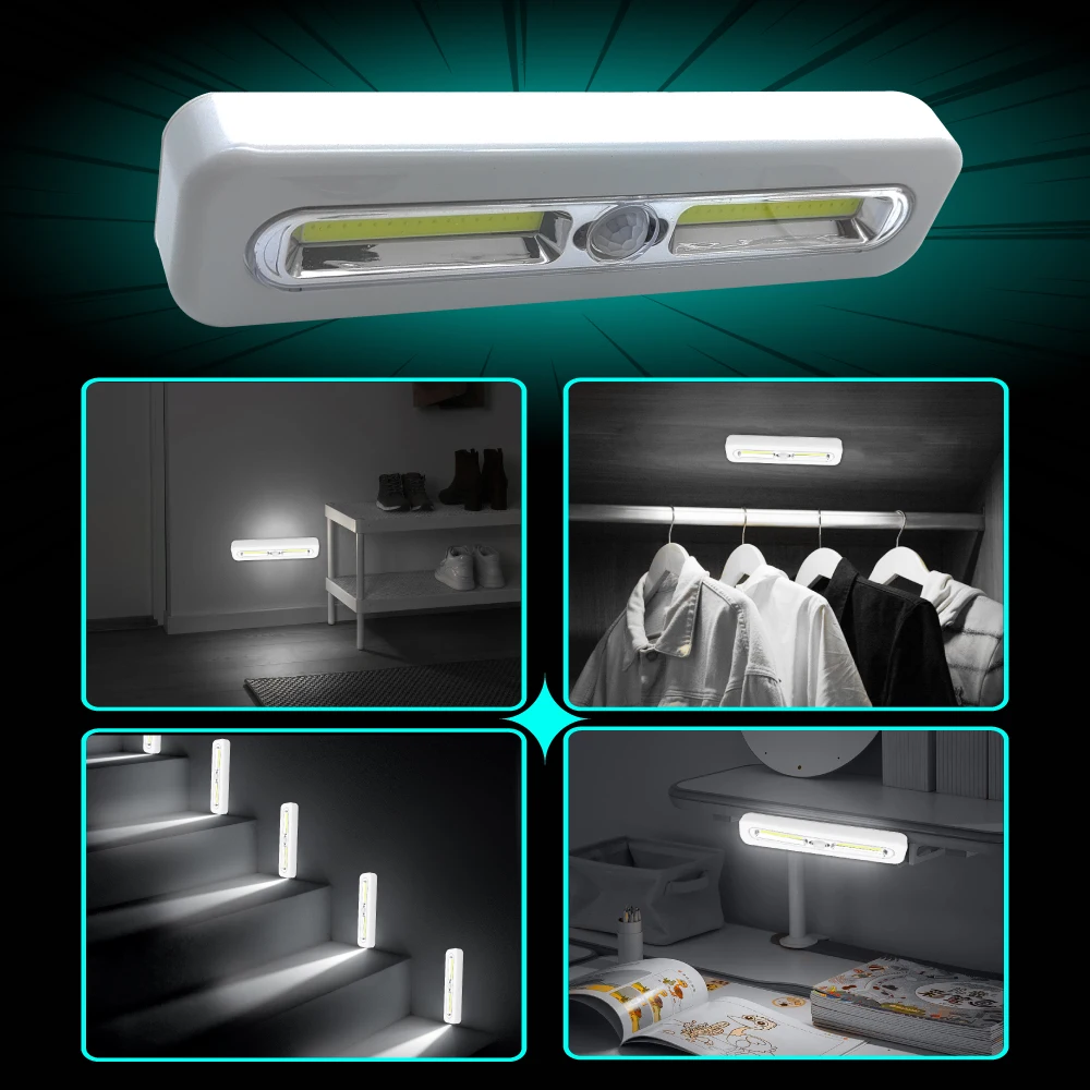 Светильник светодиодный беспроводной настенный с датчиком движения ночник для