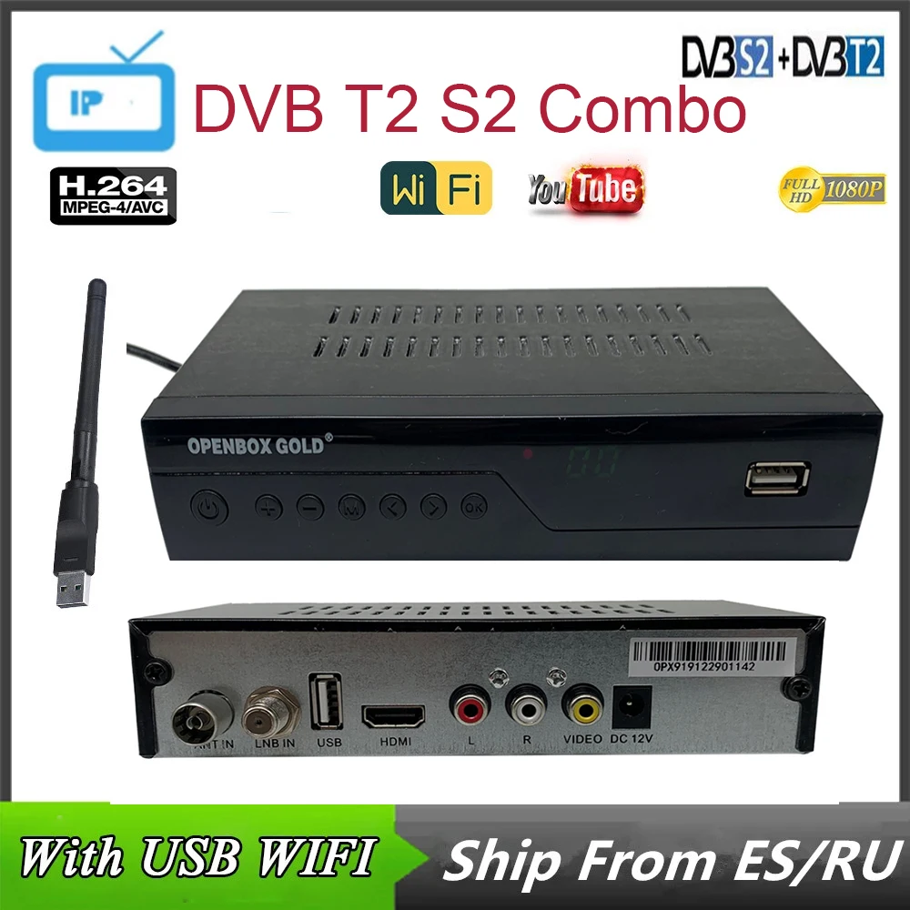 

Спутниковый декодер openbox GOLD DVB-S, S2, S2X + T T2, спутниковый приемник, 2,4G, Wi-Fi, Ethernet, 10 бит, Pk V8 PRO 2