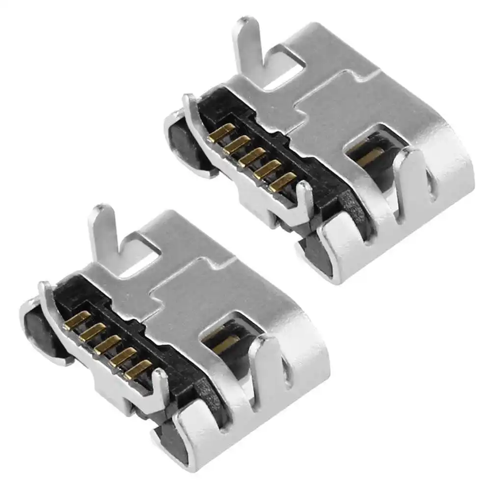 2 разъема Micro USB Тип B разъем 180 градусов 5 Pin SMD SMT паяльная печатная плата крепление