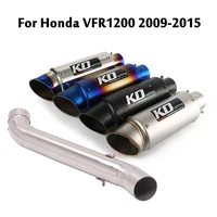 motorcycle mid link pipe connecting section exhaust tips muffler baffles slip on modified system for honda vfr1200 2009 2015