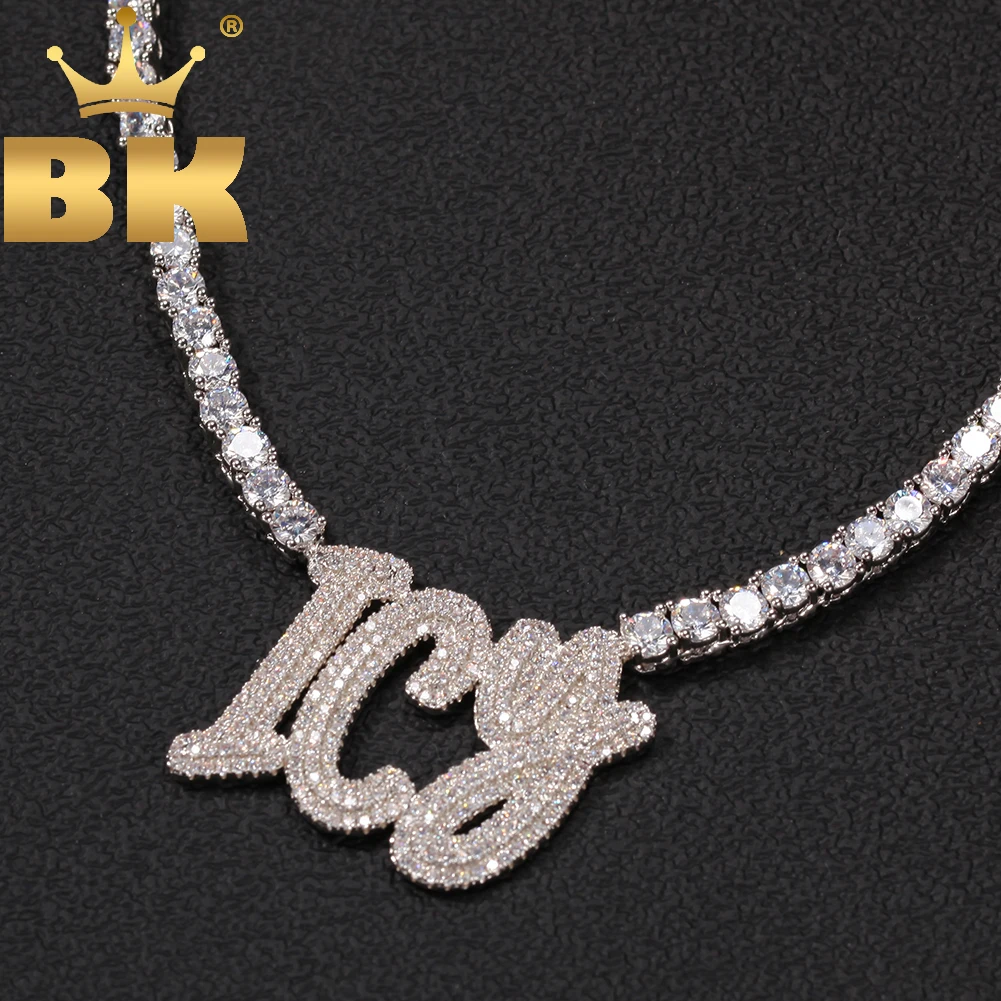 Цепочка с кулоном надписью THE BLING KING двухслойная кулон на заказ Ювелирное