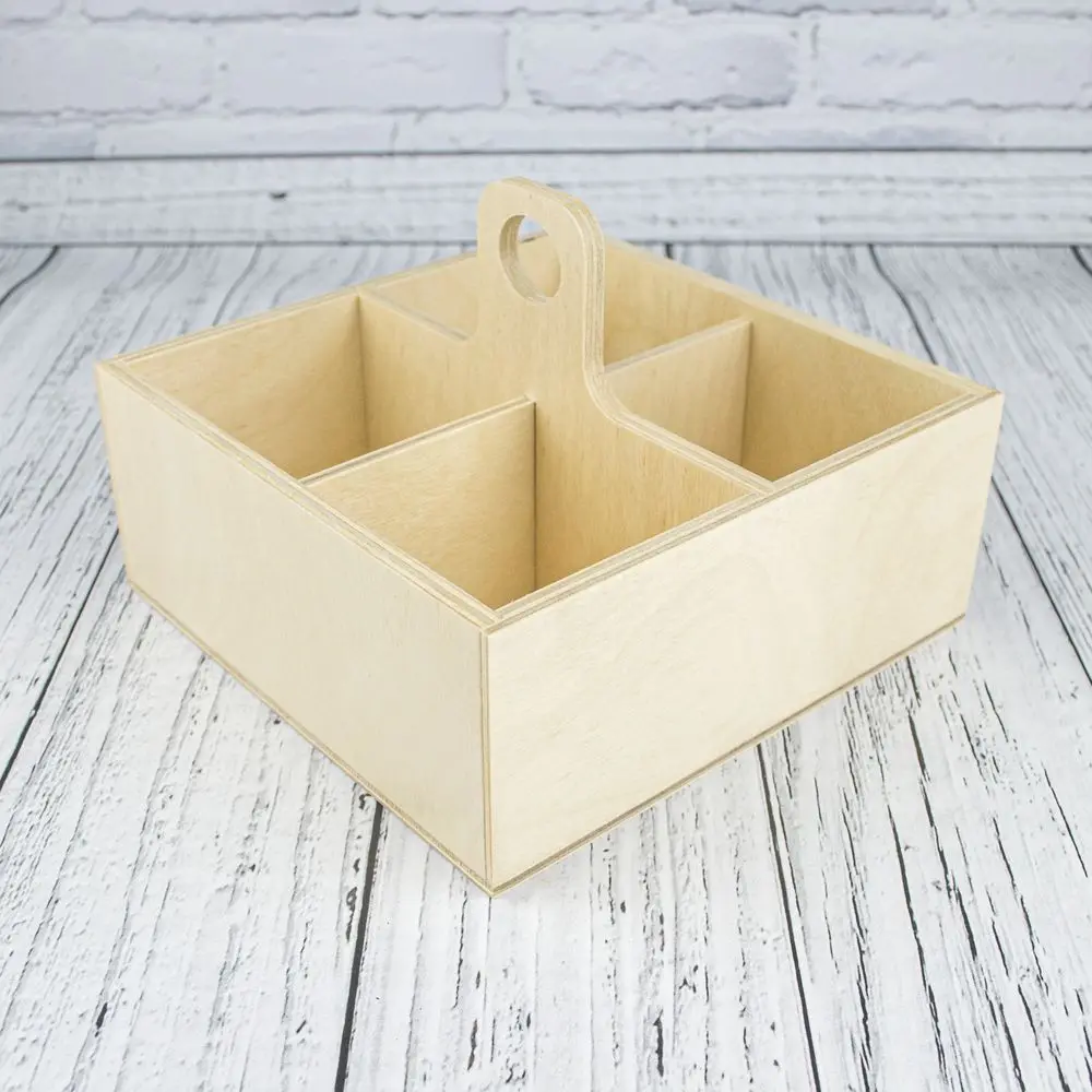 Переносной настольный органайзер для кухни деревянная чайная коробка с 4