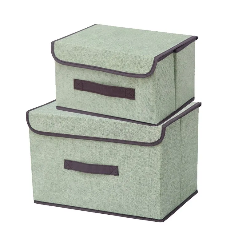 S/L органайзер для одежды из хлопка и льна коробка хранения с крышкой