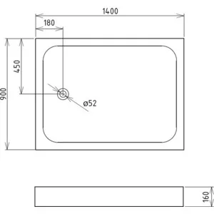 Shower tray gemy 140x90 cm acrylic (ST14) For bathroom floor drain Trays Rooms Accessories Fixture Home Improvement | Обустройство