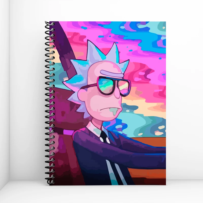 Скетчбук для рисования аниме Рик и Морти блокнот записей канцелярия Ric and Morty nb9 |