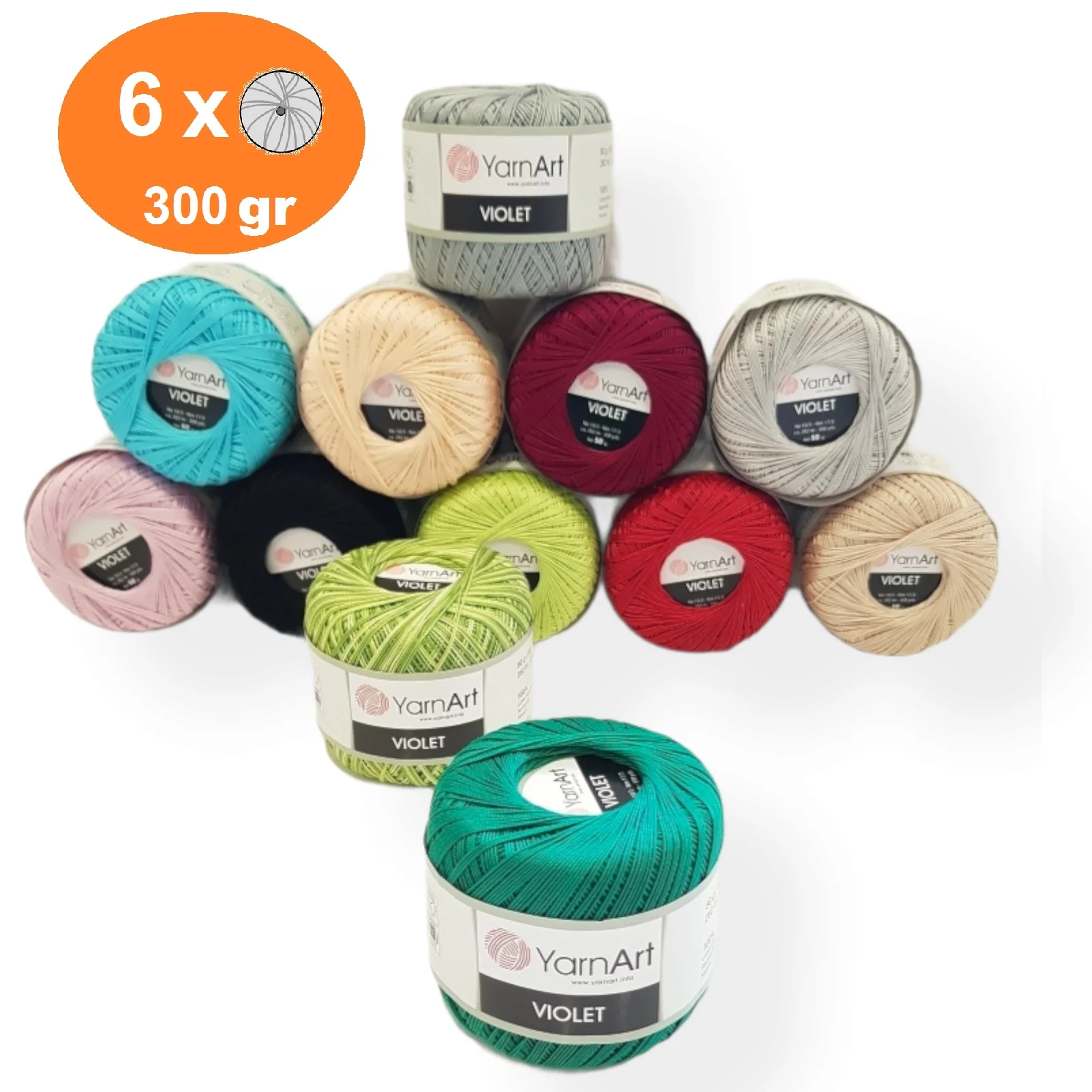 Yarnart фиолетовый Пряжа 6x50gr 282mt % 100 мерсеризованный хлопок летнее бикини Mayokini парео