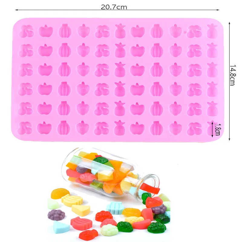 66-полости мини фрукты силиконовая форма для мастики ананас виноград яблоко