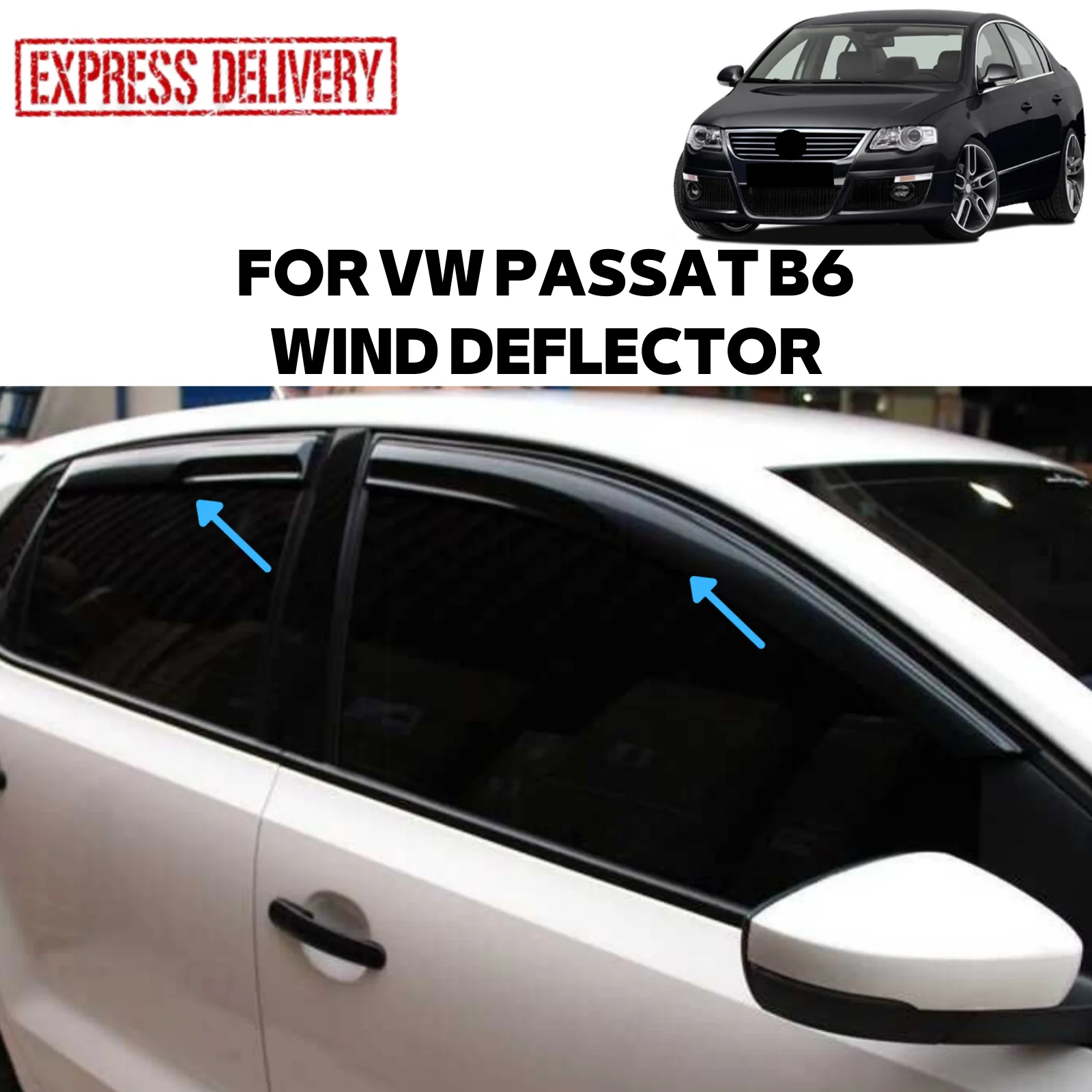 

FOR VW PASSAT B6 SD 2005-2010 GLASS RÜZGARLIĞI MUGEN 4 PIECE CAR RAIN PROTECTION ACCESSORY DOOR REPLACEMENT PARÇA