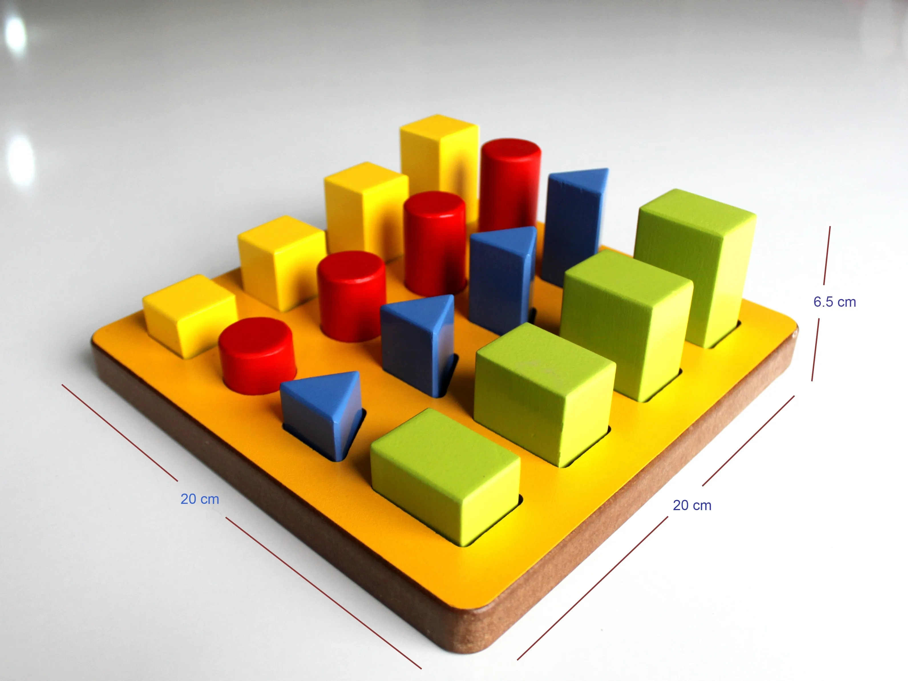 

Geometric Blocks for Kid's Educational Learning Shape and Color Montesorri Toddler Early Toy Gift Rehabilitation to Children