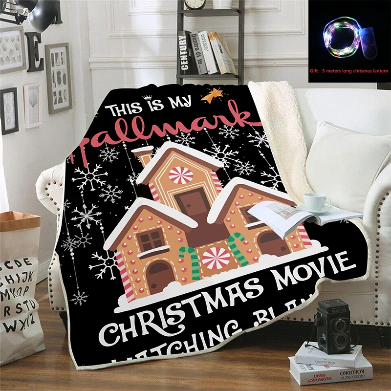 Рождественское одеяло из фильма шерпа с принтом домашний диван постельное белье