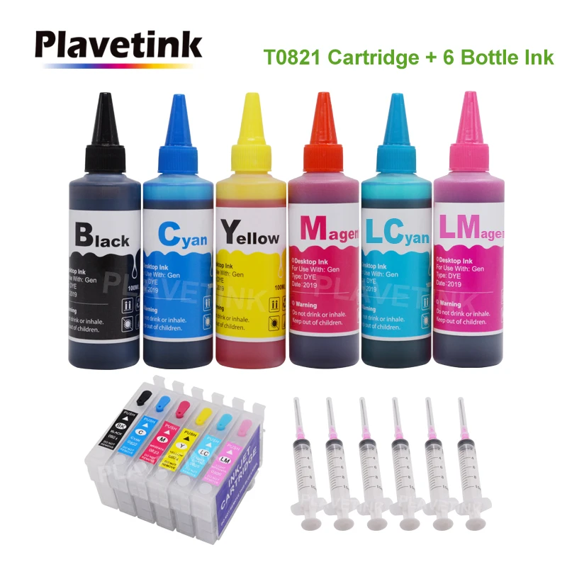 Картридж для принтера Epson Stylus Photo T50 R290 R295 R390 RX590 + 6 × 100 мл|Чернильные картриджи| |