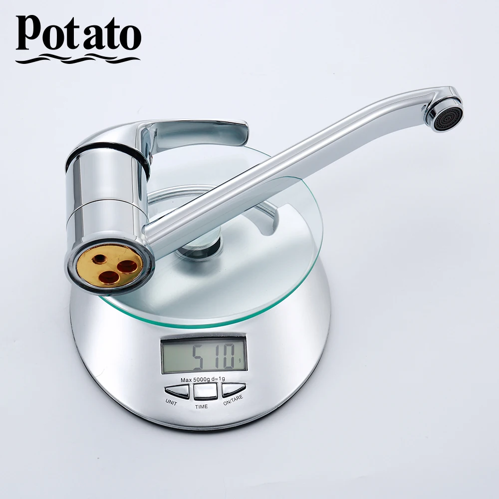 Potato Кухонный кран классический выдвижной Современный полированный