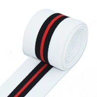 38mm1 5 white red black cotton elastic striped webbing height elastic ribbon purse strap elastic band garment accessories%c2%a0