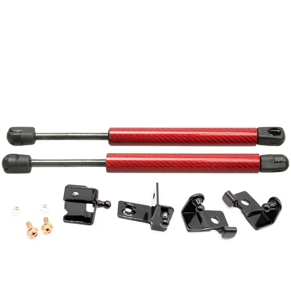 red carbon fiber Для Isuzu New D-MAX/Rodeo 2013- 4x4 аксессуары для звукоснимателя передний капот газовые стойки подъемная поддержка демпфер Газовый амортизатор - Цвет: red carbon fiber