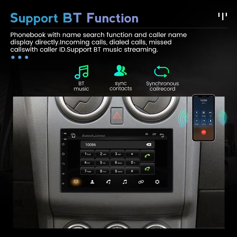 Автомобильное радио стерео 2 din Android Авто Carplay Универсальный 7 &quotдля Volkswagen Nissan Hyundai