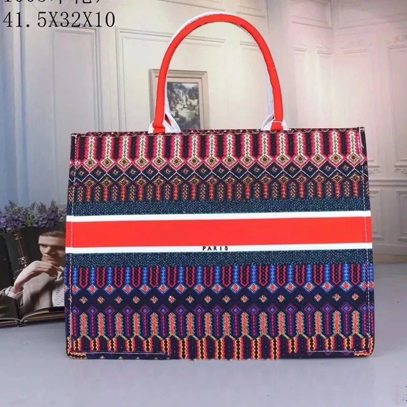 

VALTIS Bags for Women Big Tote Fashion All-Match Shoulder Bag Luxury Brand Design Canvas Embroidery Stitching Large Capacity