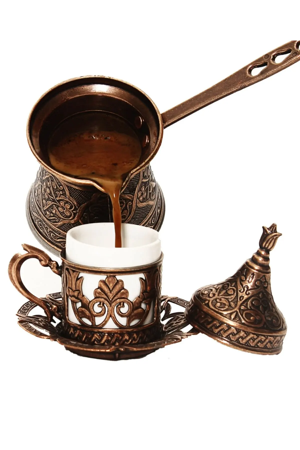 

Турецкий кофейник, Кофеварка пить 4 человека 200 мл, Pot медный кофейник ручной работы, декоративный подарок, аксессуар