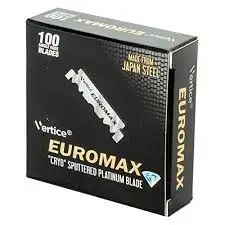 Лезвия для бритвы EUROMAX 100 Cryo Sputtered с одним краем быстрая бесплатная