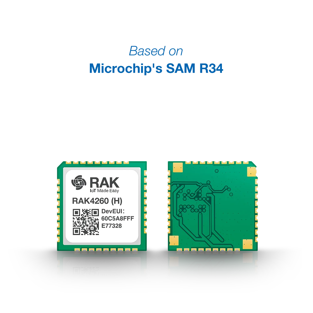 RAK4260 | RAKwireles WisDuo LoRa модуль ATSAMR34J18B 32 битный процессор ARM Cortex M0 + MCU с приемопередатчик