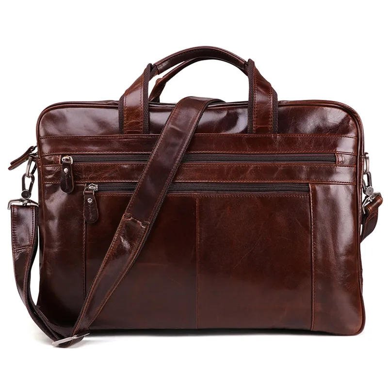 Large Handbag for Men Genuine Leather Briefcase Male Business Travel Shoulder Bag Men's 17 Inch Laptop Bag Cowhide Messenger Bag