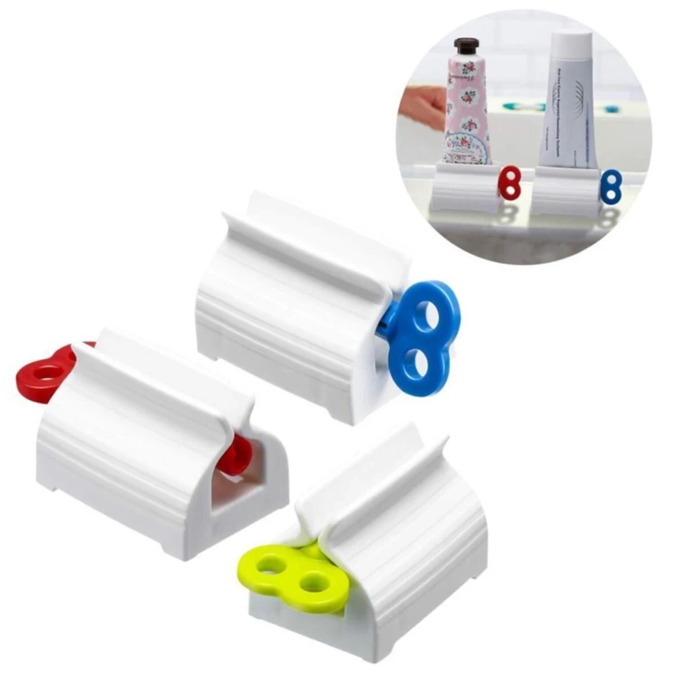 

2Pcs Home Plastic Toothpaste Squeezer Tooth Cleaning Accessories Tube Easy Dispenser Rolling Holder Bathroom
