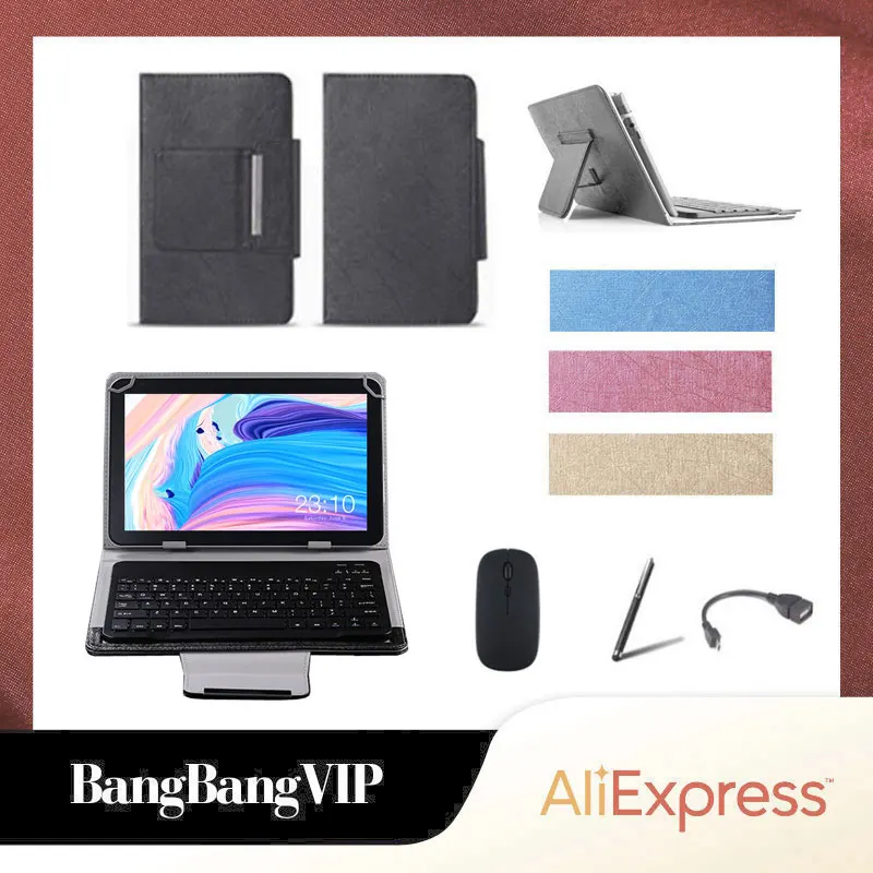 

For Teclast M18 10.8 inch Tablet Universal Bluetooth Wireless Mouse Keyboard Stand Cover Case