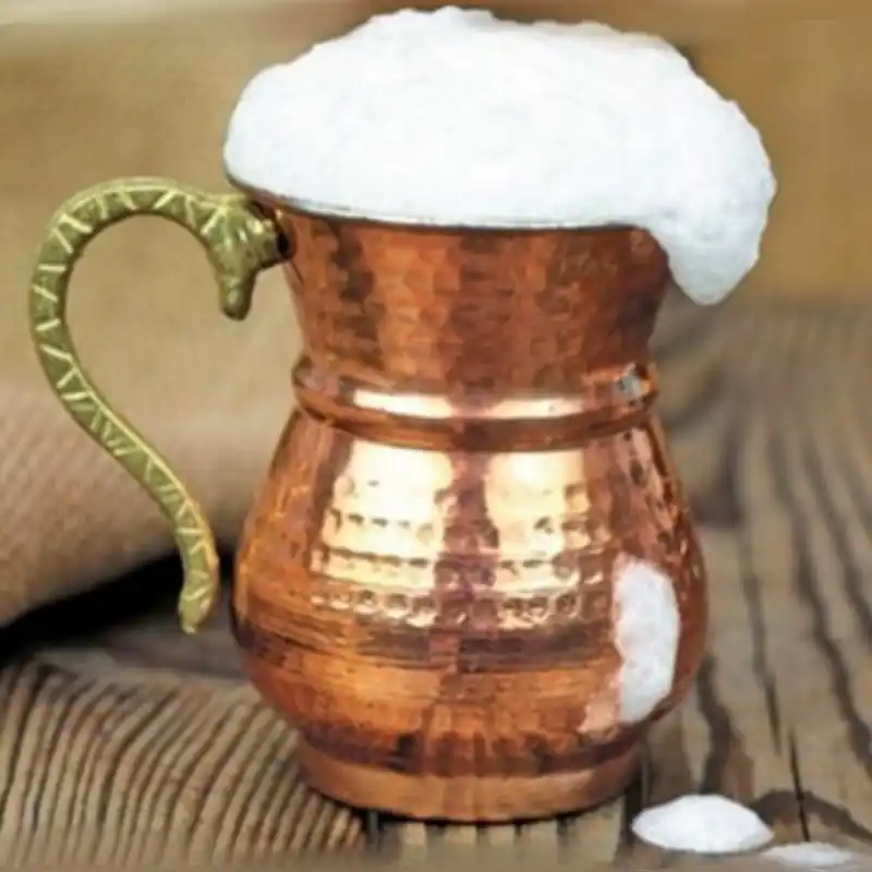 

Big - Size Turkish-Handmade-Copper-stoup-Traditional-Turkish-Mug Ayran