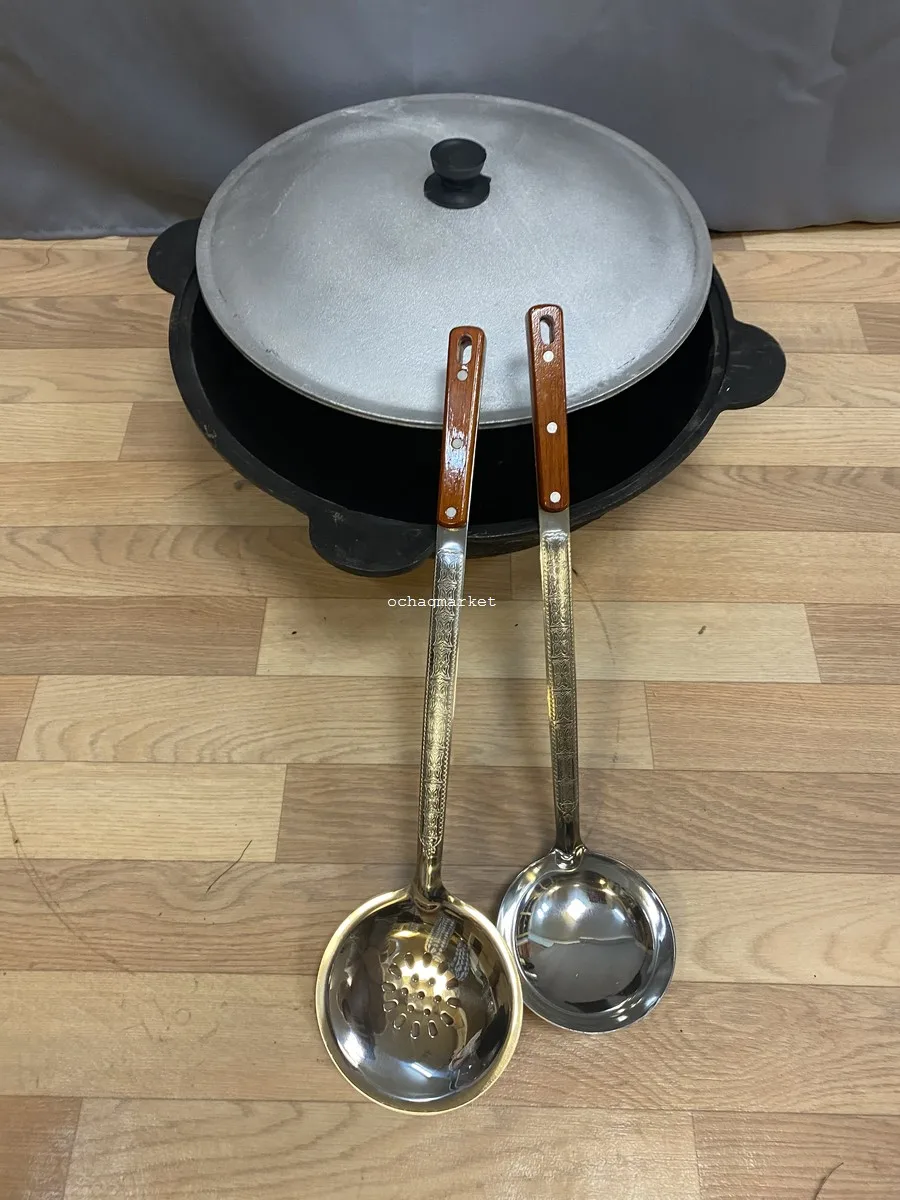 Узбекский казан для плова. Казан чугунный на 12 литров с крышкой плоским или