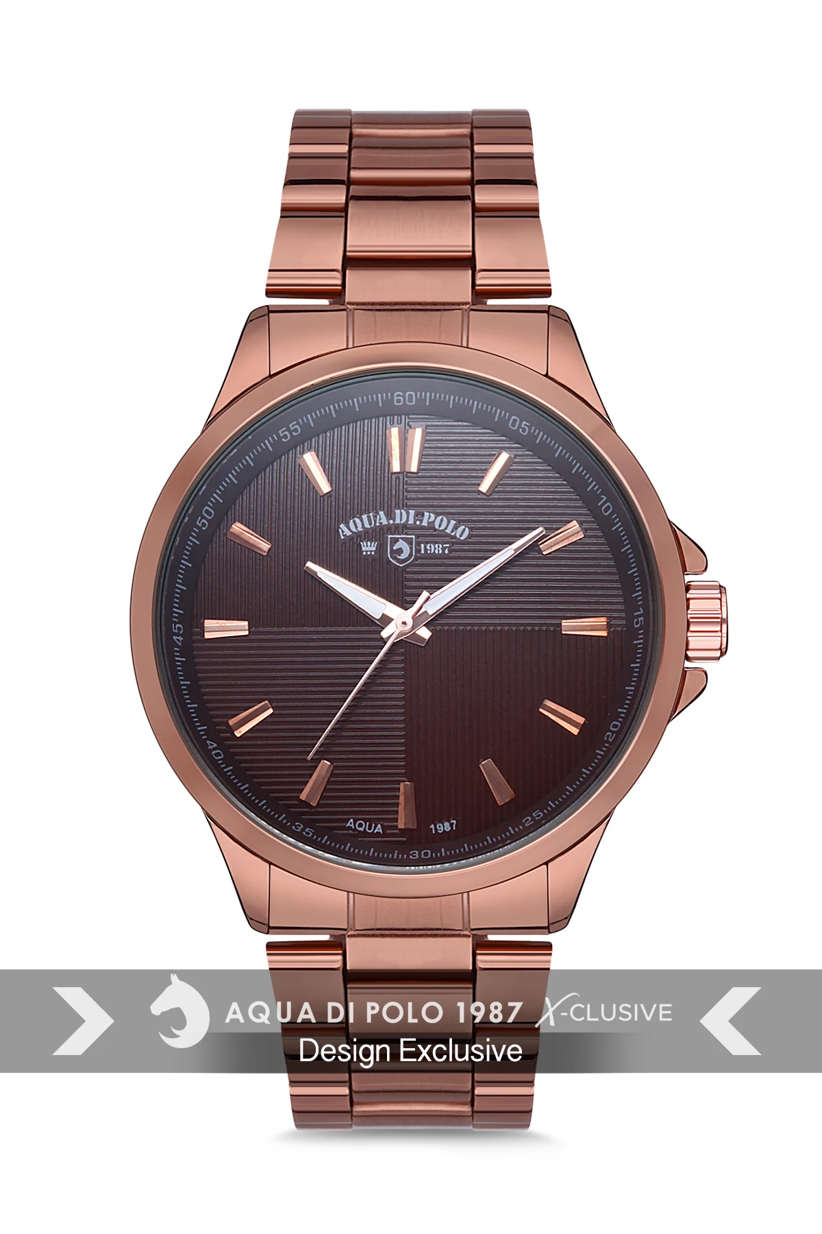 

2020 top Brand Luxury Fashion Men 'S Brown Metal Quartz Wrist watch APSV1-A5715-EM666 Aqua di Polo 1987