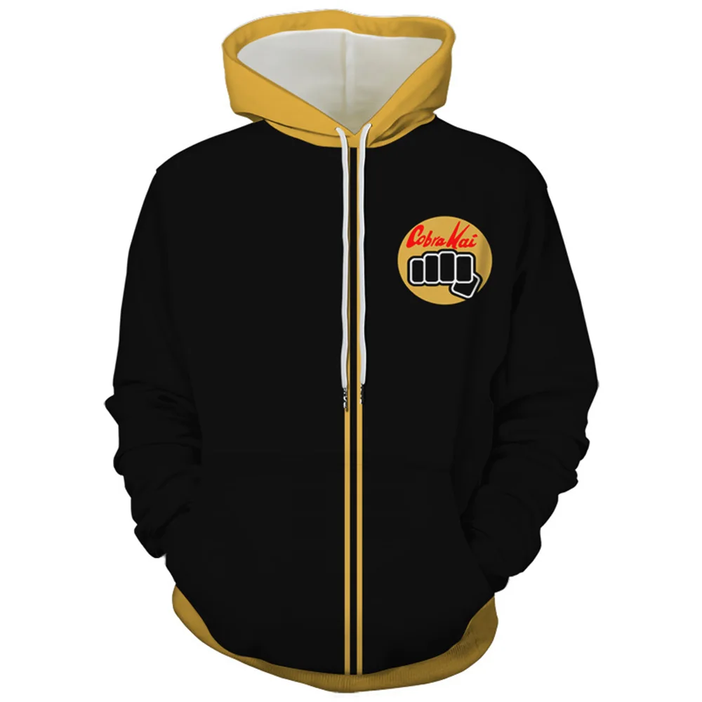 

Hoodies Sweatshirt, Hoody Mens Tops Coats, Couple Hooded Casual Long Sleeves, Karate Kid Cobra Series