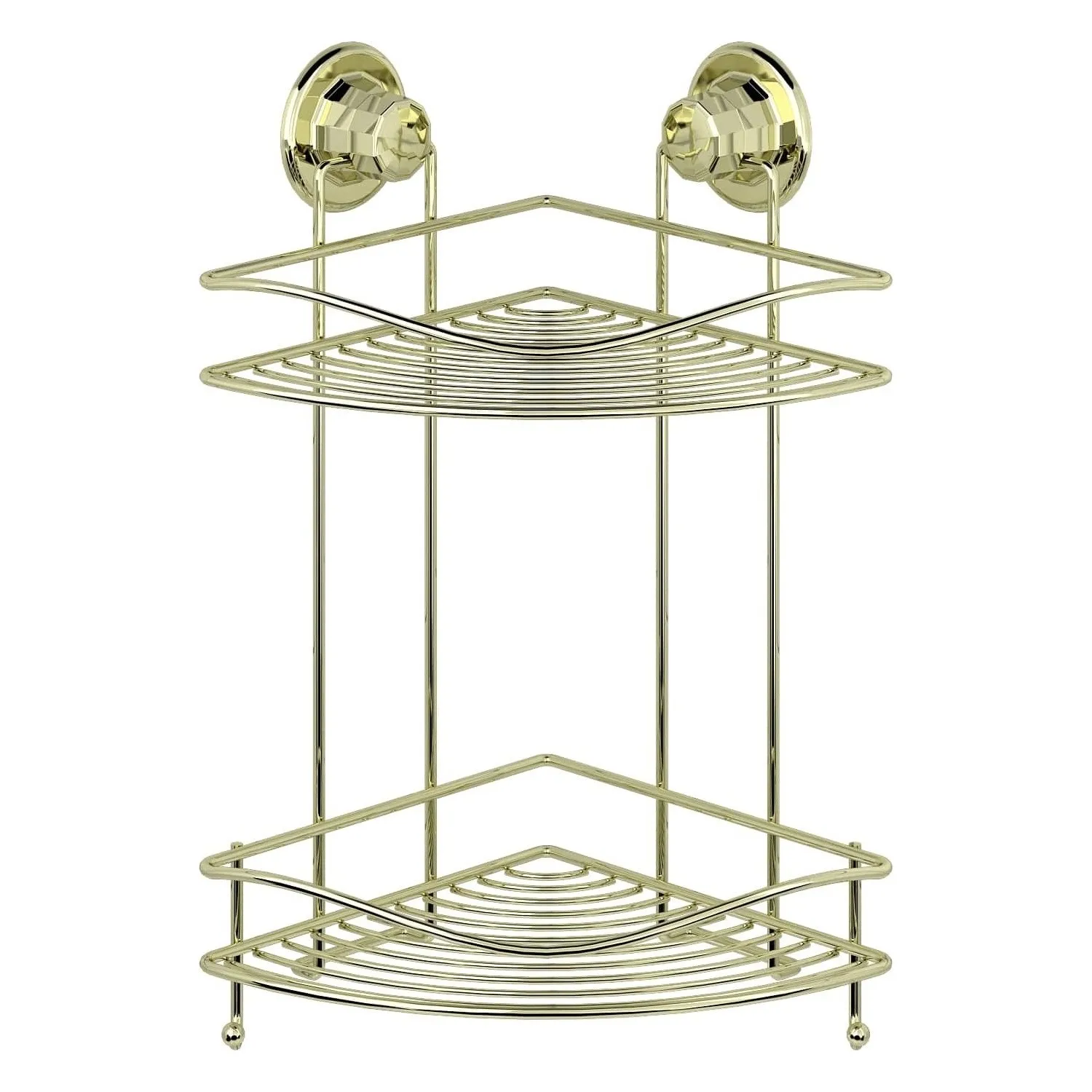 

Bathroom Corner Shelf Gold -Techno-wire Vacuum 2-Tier