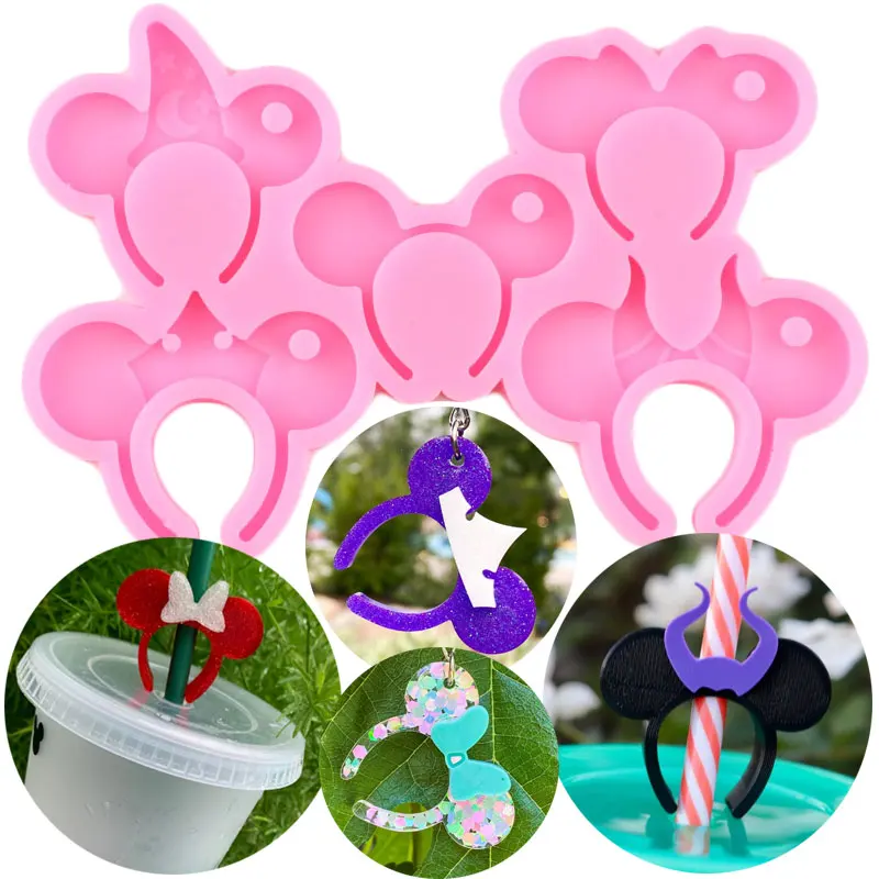 Диснеевский Микки повязка на голову соломы фигурки жениха и невесты Силиконовые