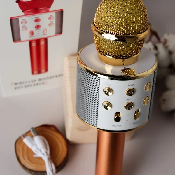 Женский модный беспроводной конденсаторный микрофон для караоке проигрыватель