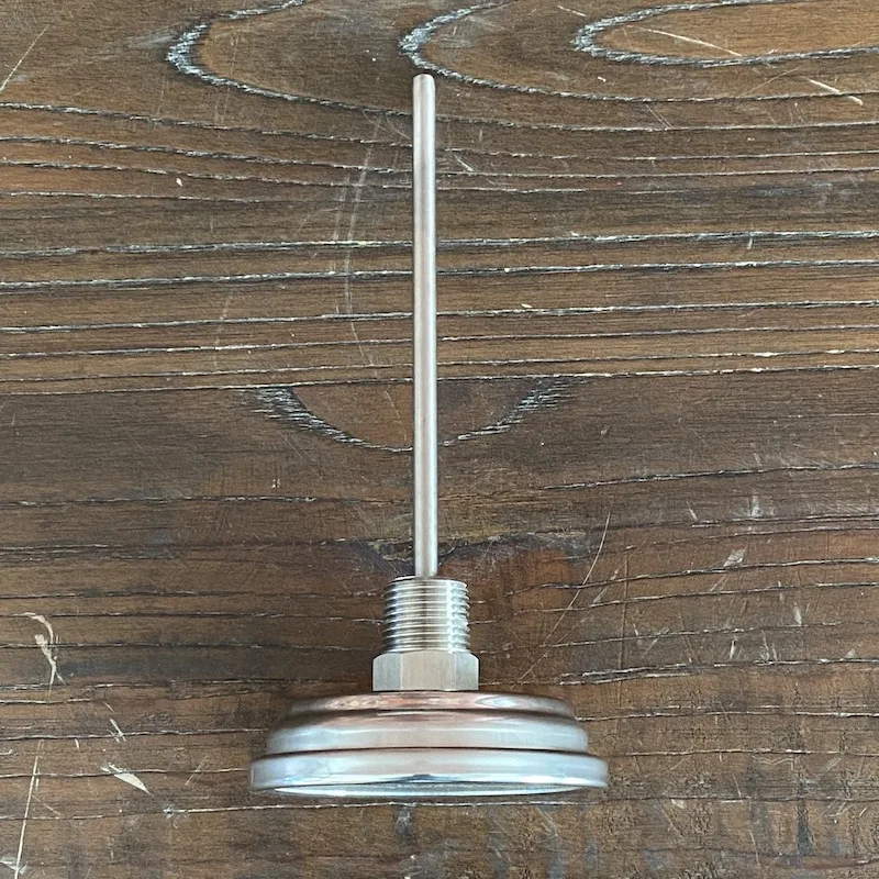 

Professional 1/2" L-150mm Bimetal thermometer 0-120 C Material SS304, Home brew