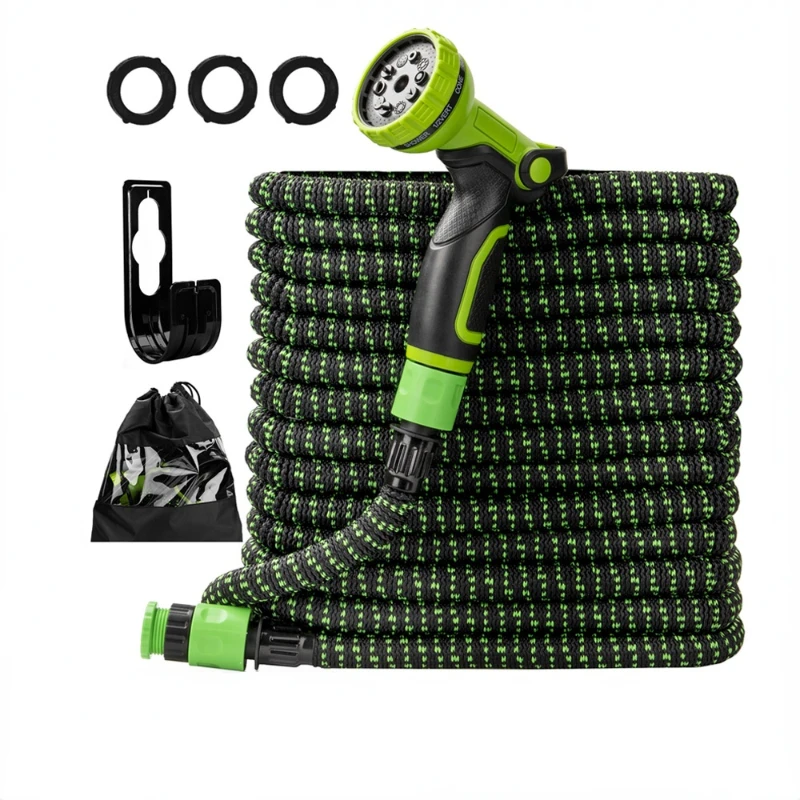 

Flexible Garden Hose Pipe Expandable Magic Hose with 10 Functions Spray Gun for High-Pressure Car Wash / Outdoor Garden Watering