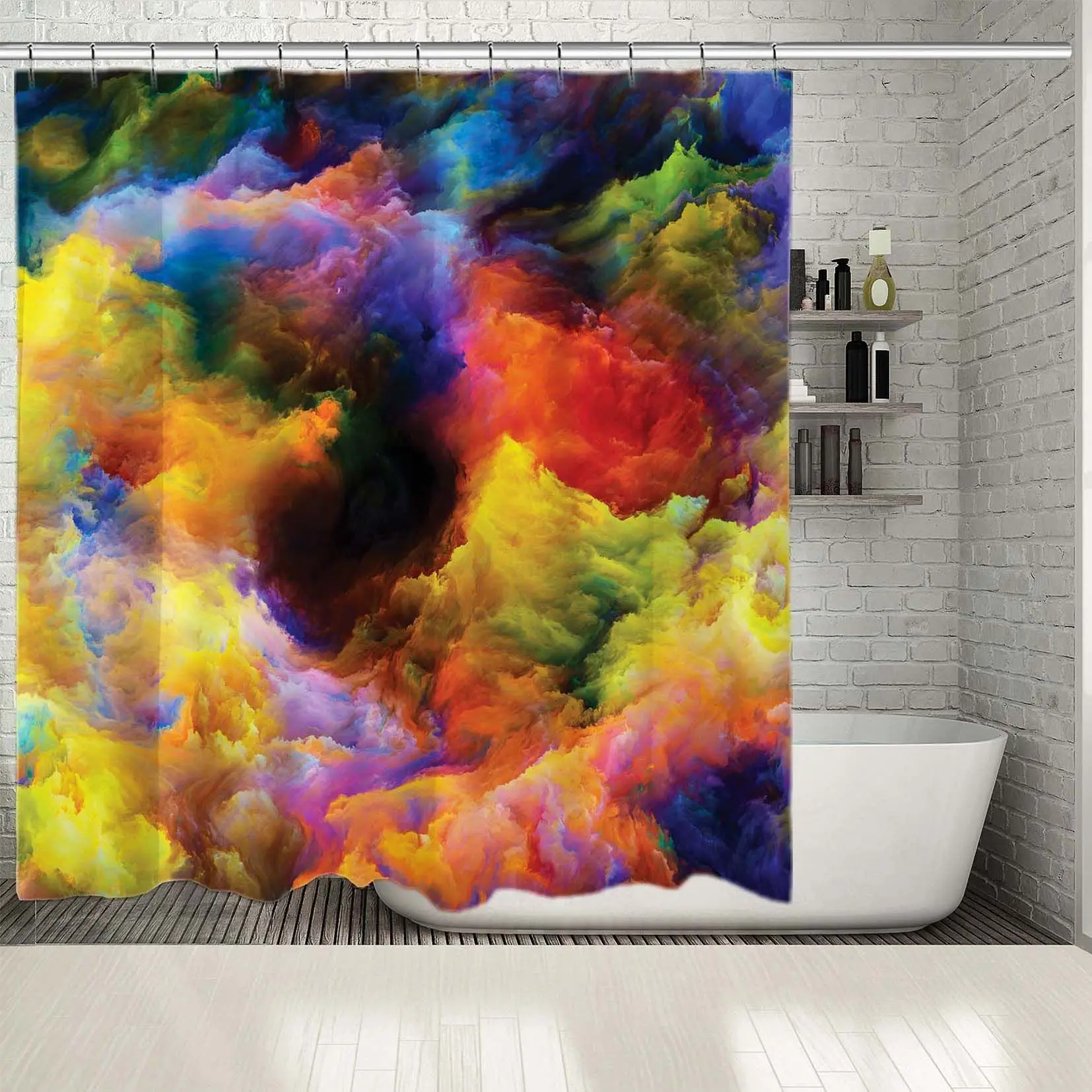 Занавески для душа абстрактные работы спиральный узор расположение фрактальной