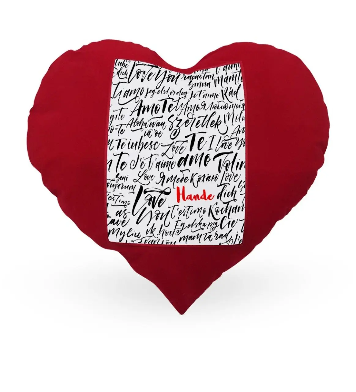 

Personalized Valentine 'S Day Themed Red Heart Pillow Case-77