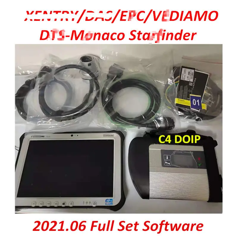 Новейшее 2021 06 программное обеспечение Xentry Dt-s Doip VCI C6 mb star C5 C4 toughbook cf19 i5 laptop x220t I5 FZ -G1