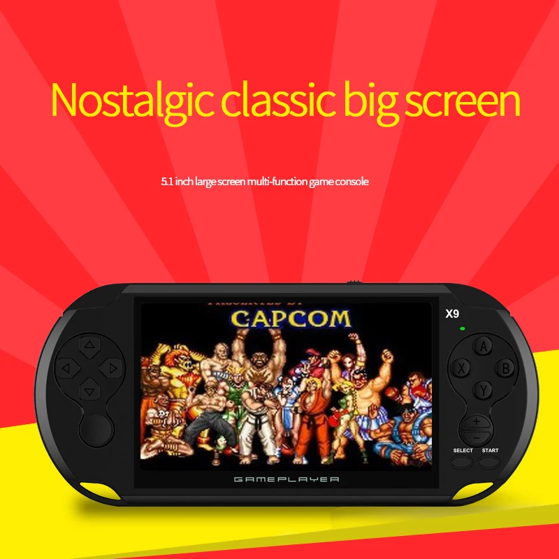 Игровая консоль X9 PSP 5 дюймов ЖК-дисплей двойной рокер портативная игровая