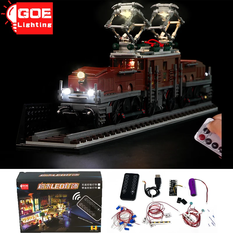 

GOELIGHTING Brand LED Light Up Kit For Lego 10277 For Crocodile Locomotive Train Building Blocks Lamp Set Toys(Only Light Group)