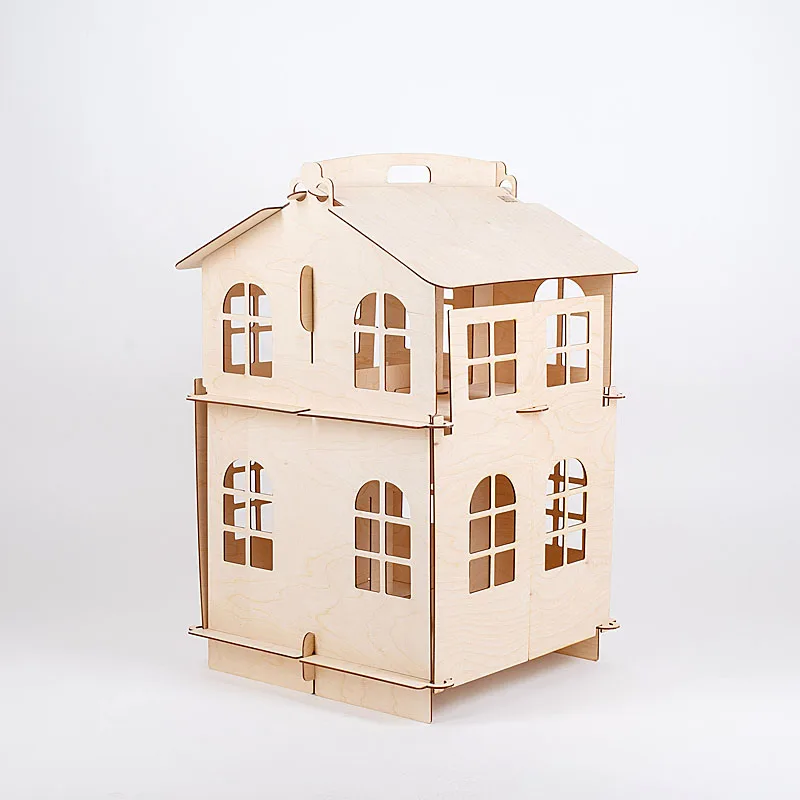 ДОМИК КУКОЛЬНЫЙ с подвижными дверцами 74х48х46 см | Игрушки и хобби