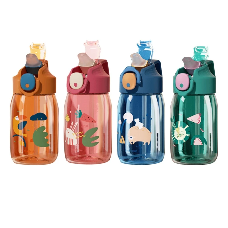 

400Ml Creative Water Bottle Portable Plastic Straw Cup Leakproof BPA Free Children Drinks Mug