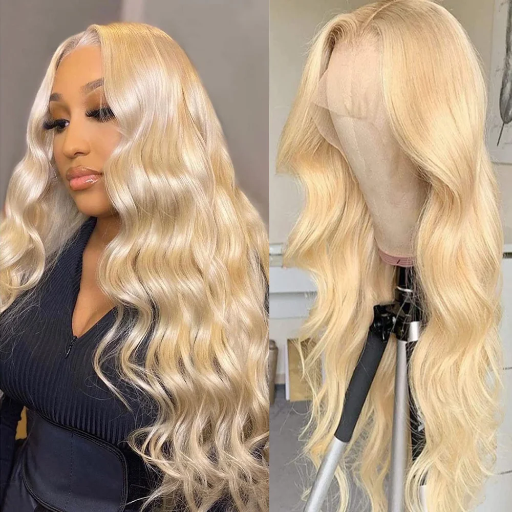 

Long Wavy Synthetic Blonde Lace Front Wigs 13x1 T Part Body Wave Lace Frontal Wigs For Black Women Heat Resistant Fiber Hair Wig
