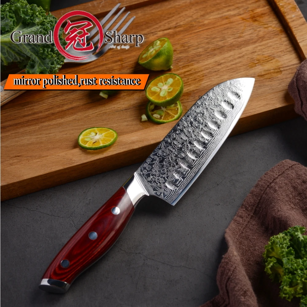 Grandsharp Factory Direct сантоку нож 5 дюймов японские кухонные ножи vg10 шеф-повара из