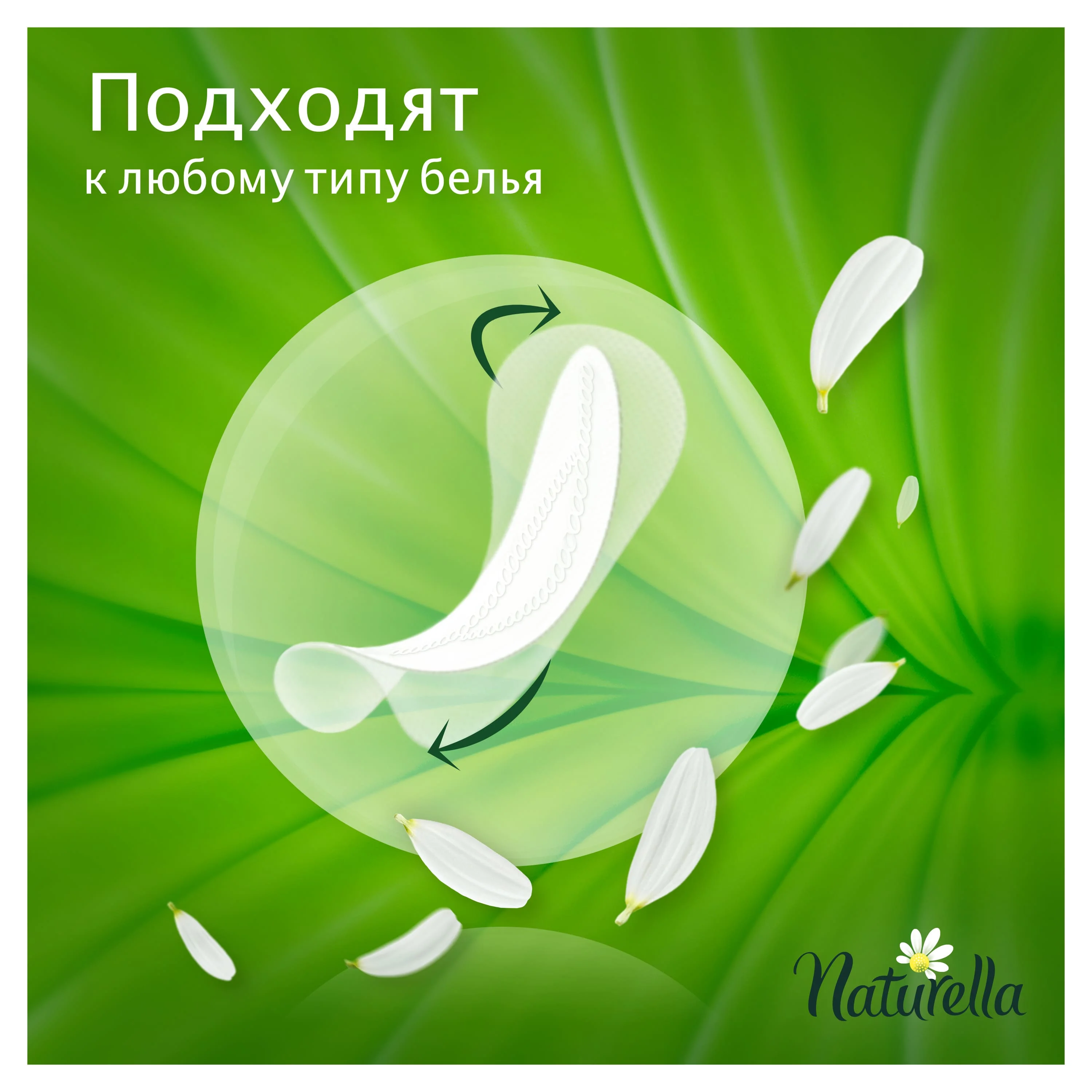 Женские ароматизированные ежедневные прокладки NATURELLA Normal (с ароматом ромашки) 20