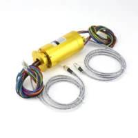 moflon slipring fiber optic rotary joint 1 channel forj mixed with electric wires slip ring mfo108 s12