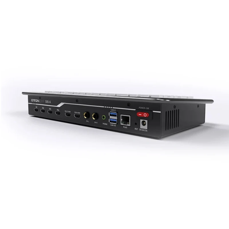 

Oton Geek S06-A 6 Channel 4 HD-MI 2 USB Video Switcher Mixer for Multi Camera Live Streaming